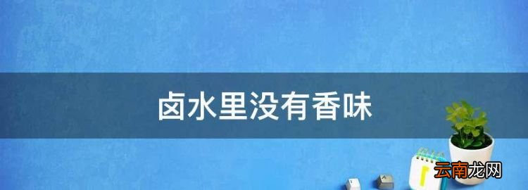 卤水里没有香味，为什么我的卤水加再多香料都不香了