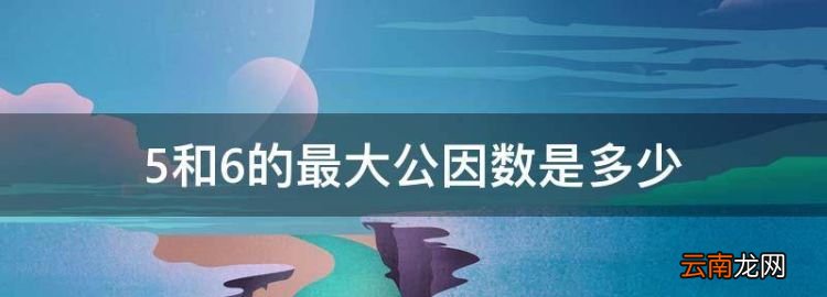 5和6的最大公因数是多少，36和48的最大公因数是什么