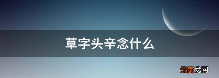 草字头辛念什么，一个草字头下面一个辛苦的辛念什么字