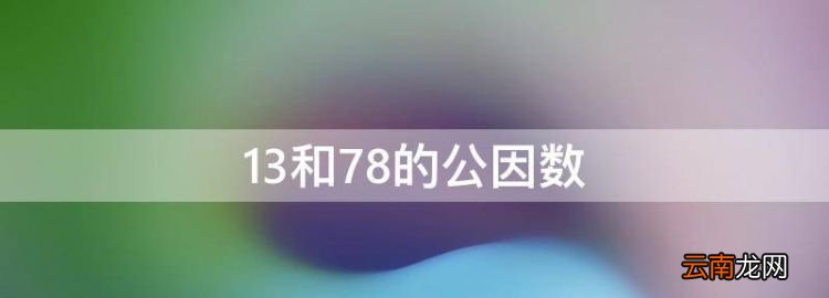 3和78的公因数，39和78的最大公因数是多少