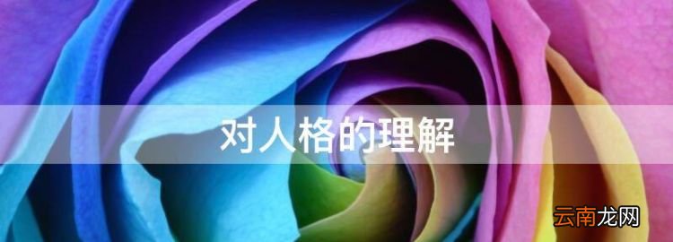 对人格的理解，如何认识人格特征