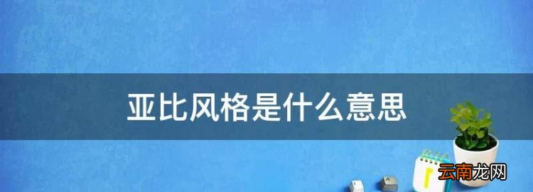 亚比风格是什么意思，亚比音乐风格是什么意思