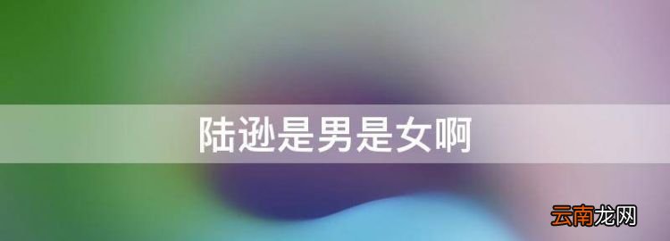 陆逊是男是女，我终于知道陆逊为什么是女的啦