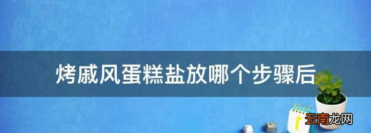 烤戚风蛋糕盐放哪个步骤后，8寸戚风蛋糕的配方及制作步骤