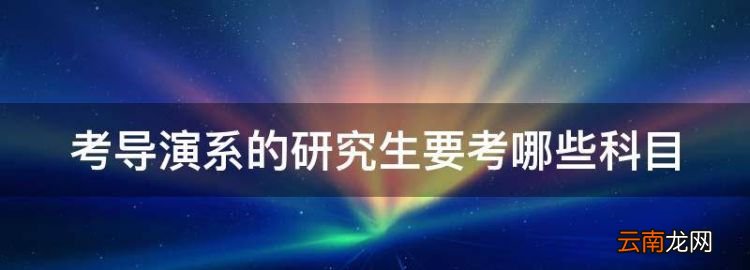 老师您好，考导演系的研究生要考哪些科目