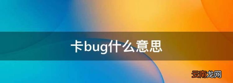 卡bug什么意思，网络流行语卡bug是什么意思