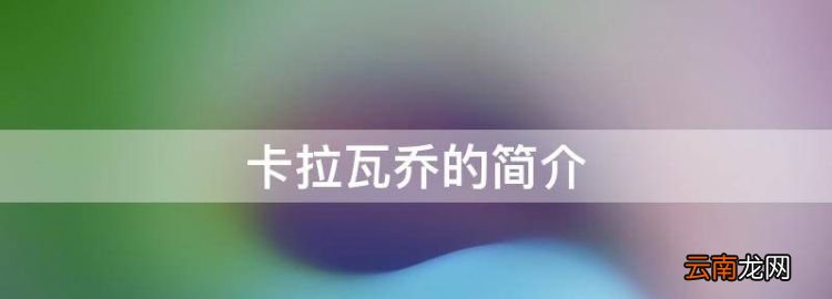 卡拉瓦乔的简介，卡拉瓦乔艺术漆是品牌吗