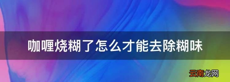 咖喱牛肉怎么做法视频，咖喱烧糊了怎么才能去除糊味